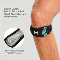 Ceinture de genou unisexe professionnelle réglable en silicone, anti-choc, antidérapante, fine, pour la course et la corde à sauter