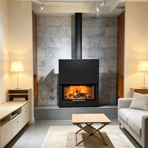Estufa de <span class=keywords><strong>Leña</strong></span> Moderna Independiente de Hierro Fundido <span class=keywords><strong>con</strong></span> <span class=keywords><strong>Horno</strong></span> para Cocinar, en Venta - Product Image 1