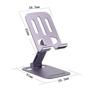Dreifach Faltbarer Schreibtisch-Handyhalter für iPhone <span class=keywords><strong>iPad</strong></span> Tablet Flexibler Tisch-Desktop Verstellbarer Smartphone-Ständer - Product Image 2
