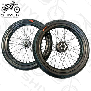 Ensemble de roues Sur-Ron Light Bee |   Kit de pneus et jantes noirs pour moto de cross supermotard 17 x 1,60 pouces et 17 x 2,15 pouces - Product Image 2