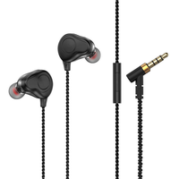 Écouteurs intra-auriculaires Hi-Fi à basses profondes, très vendus, avec six transducteurs dynamiques, 3 unités, filaires, câble de 1,2 m, prise jack 3,5 mm, microphone, prêts pour le karaoké, réduction du bruit