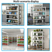 Étagère de présentation autoportante en acier inoxydable de qualité alimentaire, réglable sur 5 niveaux, pour la restauration commerciale et le stockage