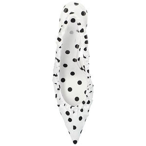 بيع بالجملة جديد لطيف النساء الأسود البولكا نقطة الطباعة حبال الظهر منخفضة هريرة كعب مدبب اصبع القدم اللباس الصنادل الأحذية - Product Image 4