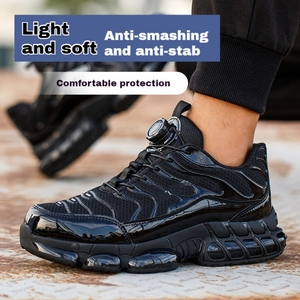 Microfiber Gevlogen Unisex Veiligheidsschoenen Met Tpu Zool Stalen Neus Anti-Smashing Draaiknop Werkschoenen Kevlarr Anti-Steek - Product Image 4