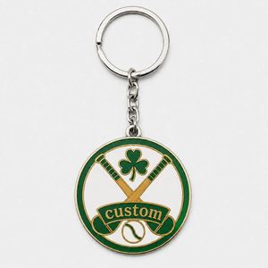 Porte-clés personnalisés en gros de haute qualité pour le hurling, avec logo de club, chaînes, souvenirs de matchs de hockey irlandais, porte-clés pour fans - Product Image 3