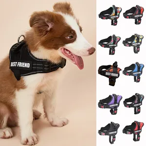 Harnes anjing personalisasi Terbaik dengan Layanan tambalan nama rompi anjing tidak ditarik tanpa kerah untuk anjing kustom hewan peliharaan kecil sedang - Product Image 1