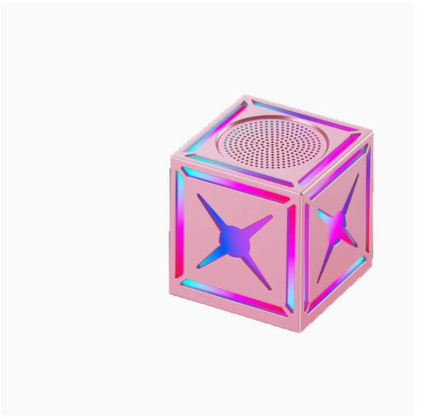 Ins Magic Cube Speaker with RGB Seven-Color Ambient Lighting and Subwoofer Portable Desktop Speaker