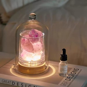 Lampes <span class=keywords><strong>en</strong></span> sel rose de l'Himalaya bio pour diffuseur d'aromathérapie, bouteille <span class=keywords><strong>en</strong></span> verre pour huiles essentielles, diffuseur <span class=keywords><strong>en</strong></span> cristal - Product Image 2