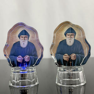 Cristal Santo Charbel cristal católico religión bautismo regalo - Product Image 3