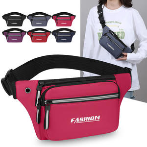 Sac de taille tendance en tissu Oxford bleu foncé, fermeture éclair, sac portable pour cyclisme, course à pied, jogging, pour hommes et femmes - Product Image 4