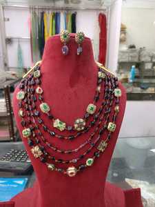 Nueva joyería india, cuentas antiguas de vidrio, cuentas multicolores de vidrio de alta calidad, collar de producto a granel hecho a mano de cinco capas mala - Product Image 3