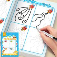 Cahier d'activités amusant pour la pré-écriture et le contrôle du stylo – Livre de traçage pour tout-petits – Cahier d'exercices de contrôle du stylo pour enfants – À partir de 3 ans