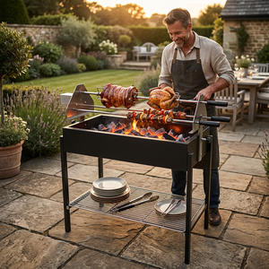 <span class=keywords><strong>Barbecue</strong></span> à charbon de bois automatique traditionnel Foukou en acier inoxydable pour traiteur, idéal pour l'extérieur - Vente en gros - Product Image 1