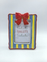 Cadre photo en céramique personnalisé avec impression en relief, forme irrégulière pour utilisation sur table, cadre photo en porcelaine pour décoration intérieure
