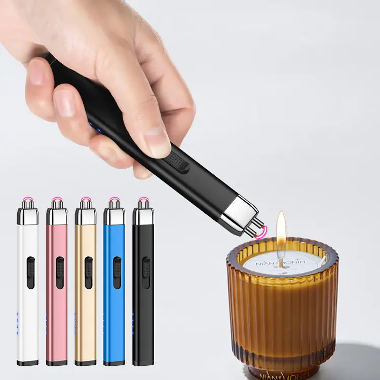 AIRO Creative Rechargeable USB Lighter electric BBQ Cigarette Arc Candle Lighter Kitchen With Convenient Hook