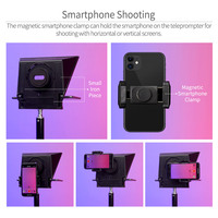 FEELWORLD Mini téléprompteur prend en charge jusqu'à 8 "Smartphone/tablette invitant Smartphone DSLR prise de vue avec télécommande APP TP2A
