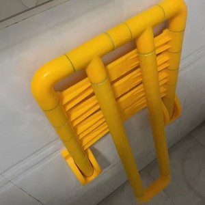 Tabouret de douche pliable mural Oren en plastique, capacité 250 kg, pour personnes âgées, équipement de sécurité pour la salle de bain - Product Image 4