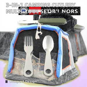 Portable Design classique multi-outil <span class=keywords><strong>couteau</strong></span> <span class=keywords><strong>fourchette</strong></span> <span class=keywords><strong>cuillère</strong></span> couverts ensemble maison voyage en plein air randonnée Camping acier inoxydable stocké - Product Image 5