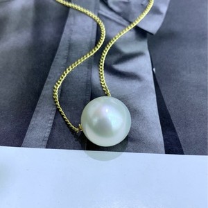 Collar de perlas moradas naturales Wenchi, 11-12mm, adorno dorado, ambiente sencillo y moderno, regalo perfecto, modelo 21214 - Product Image 2