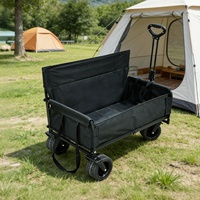Chariot de camping pliable grande capacité, chariot de plage portable, chariot de pique-nique, chariot de pêche, chariot utilitaire de voyage
