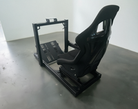 Cockpit de simulation de course complet en profilés aluminium 4080, réglable, avec support pour volant, pédales, siège et levier de vitesses, simulateur de course