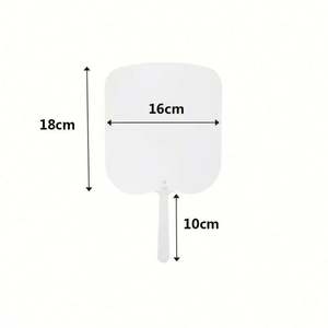 Abanicos de plástico en blanco para sublimación, imprimibles por ambos lados, con diseño de marco de fotos, para logotipos DIY, publicidad promocional y regalos, estilo Love - Product Image 6