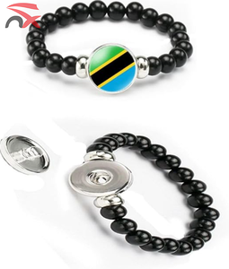 Bracelet Ornemental Souvenir Touristique Noir Élégant à Motif Personnalisé Drapeau National <span class=keywords><strong>de</strong></span> la <span class=keywords><strong>Tanzanie</strong></span> - Product Image 2