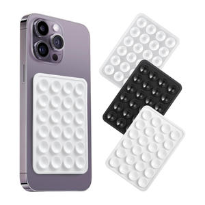 Support adhésif pour étui de téléphone à ventouse en silicone, support à prise forte mains libres pour selfies vidéos miroir douche - Product Image 1