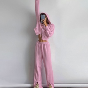 Nouvelle veste longue zippée de haute qualité pour femme, style streetwear décontracté, unie, tendance, personnalisée, OEM - Product Image 3