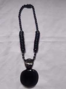 Collier chaîne de pull en résine opale vintage fait sur mesure, perles uniques, bijoux faits à la main pour femmes, pour les créateurs de bijoux - Product Image 4