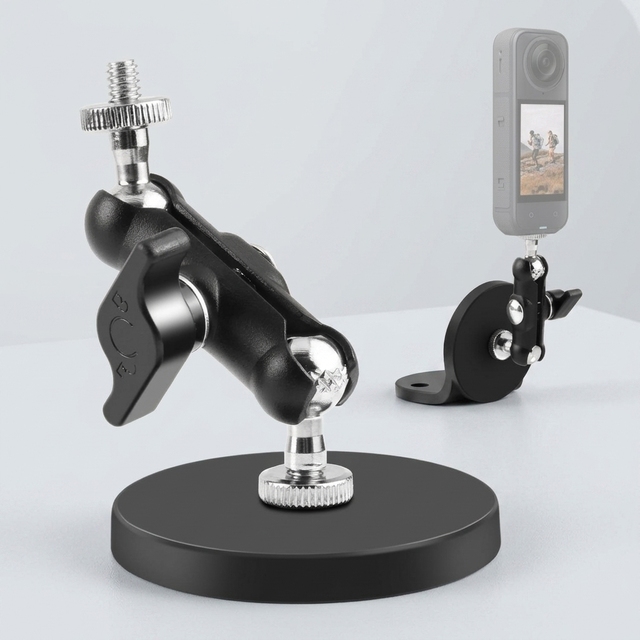 PULUZ Magnetic Clip Mount Holder with Universal Adapter and Long Screw for Action Cameras