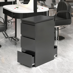 Modern Simple Luxury Gold Silver Black Salon Beauty Barber Trolley <b>With</b> Drawers Salon Trolley Hairdressing <b>Stool</b> Salon Furniture - Product Image 5