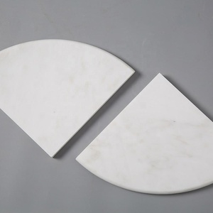 Estante de esquina de piedra natural de estatuas de mármol blanco de diseño moderno Schomex para baño o cocina para hoteles al por mayor - Product Image 3