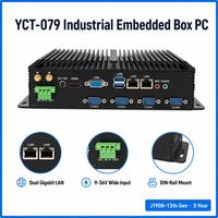 Ordinateur industriel embarqué YCT sans ventilateur COM RS232 RS485 double LAN Core I3/i5/i7 12e/13e génération Win11/Linux SATA2