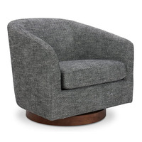 Fauteuil pivotant rond en velours orange brûlé pour salon moderne 2024, fauteuil d'appoint, meubles