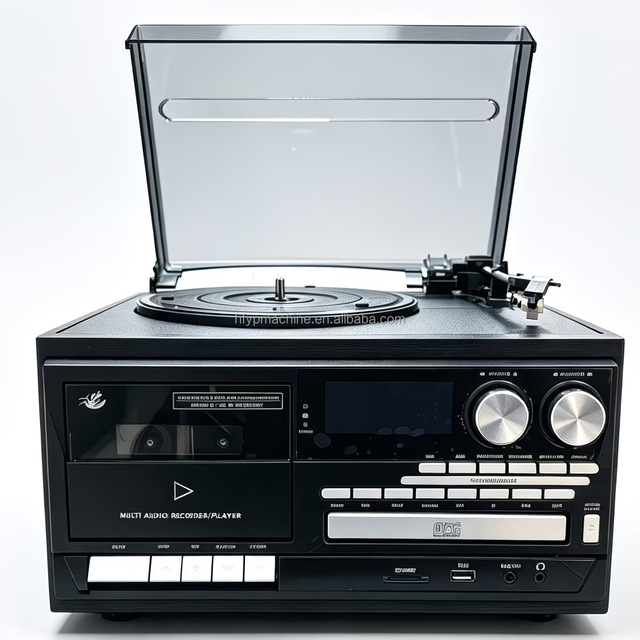 USB CD Cassette 9 in 1 Vintage Turntable Cd Cassette Vinyl Record Player Toca Disco Record Player