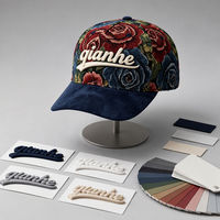 Nouvelle Casquette de Baseball Unisexe 2026 Style Personnalisé Tapisserie Florale Broderie 5 Panneaux Logo 3D Réglable Casquette Jacquard