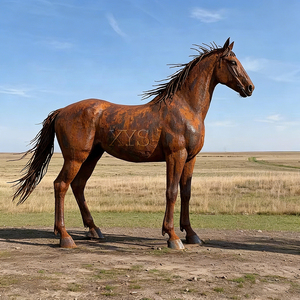 Escultura de Caballo de Acero <span class=keywords><strong>Corten</strong></span> de Estilo Industrial Retro para Parques al Aire Libre, Tamaño Personalizado - Product Image 5
