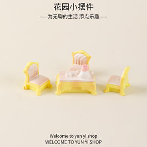 Micropaisaje casa para niños jardín pequeños adornos DIY decoraciones románticas serie Rosa adornos artesanía de resina - Product Image 2