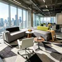 Ensemble de canapés modulaires modernes en forme de L, sur mesure, pour hôtel et bureau, en tissu