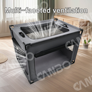 CanboPet in acciaio cane box impermeabile in PVC Oxford facile da montare portatile traspirante cuccia per animali - Product Image 4