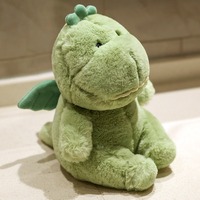 Peluche Mengai, adorable petit dragon vert, jouet pour enfants, poupée apaisante, oreiller apaisant, grand dinosaure en coton PP pour anniversaire de fille