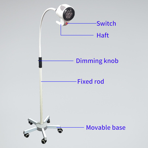 Lampe chirurgicale mobile à LED pour examens médicaux, dentaires, gynécologiques, blocs opératoires, éclairage sans ombre, source lumineuse électrique en métal - Product Image 4