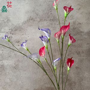 Lys artificiels Calla de couleurs mélangées, fleurs en soie pour décorations de maison et de mariage - Product Image 3