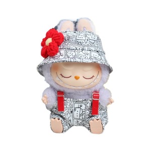 Vêtements pour poupée Labubu 17 cm, ensemble de dessinateur de bande dessinée, tenue trois pièces avec chapeau et salopette pour accessoires de jouets de collection - Product Image 5