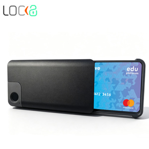 Porte-cartes escamotable avec déverrouillage par empreinte digitale, portefeuille anti-RFID en plastique et alliage d'aluminium, étui fin pour cartes de visite pour hommes - Product Image 3