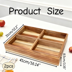 Boîte à levée de pâte à pizza en bois d'acacia naturel, boîte en bois omakase, idéale pour la levée du pain, boîte à tarte en bois - Product Image 5