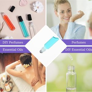 Flacons de parfum en verre roll-on vides avec bouchon à vis et impression sérigraphique personnalisée, lot de 10 ml dans un emballage boîte noire OEM - Product Image 5
