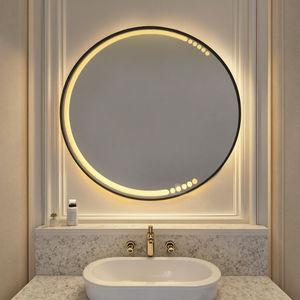 Moderno Hotel Hogar Espejos de <span class=keywords><strong>baño</strong></span> redondos <span class=keywords><strong>80</strong></span> <span class=keywords><strong>cm</strong></span> Circular Montado en la pared <span class=keywords><strong>Espejo</strong></span> de <span class=keywords><strong>baño</strong></span> con luz LED - Product Image 1