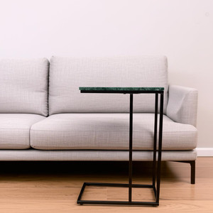 24 \ "HMS tavolino in marmo verde e nero con accenti in metallo per mobili da soggiorno - Product Image 1